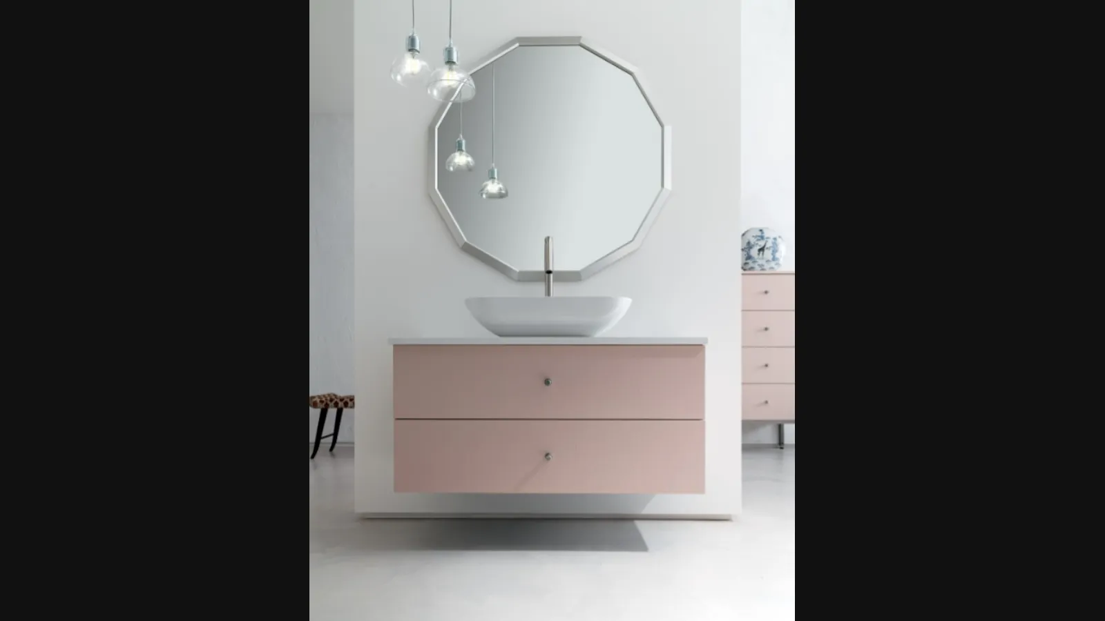 Mobile da Bagno sospeso in laccato opaco B201 BD018 di Compab