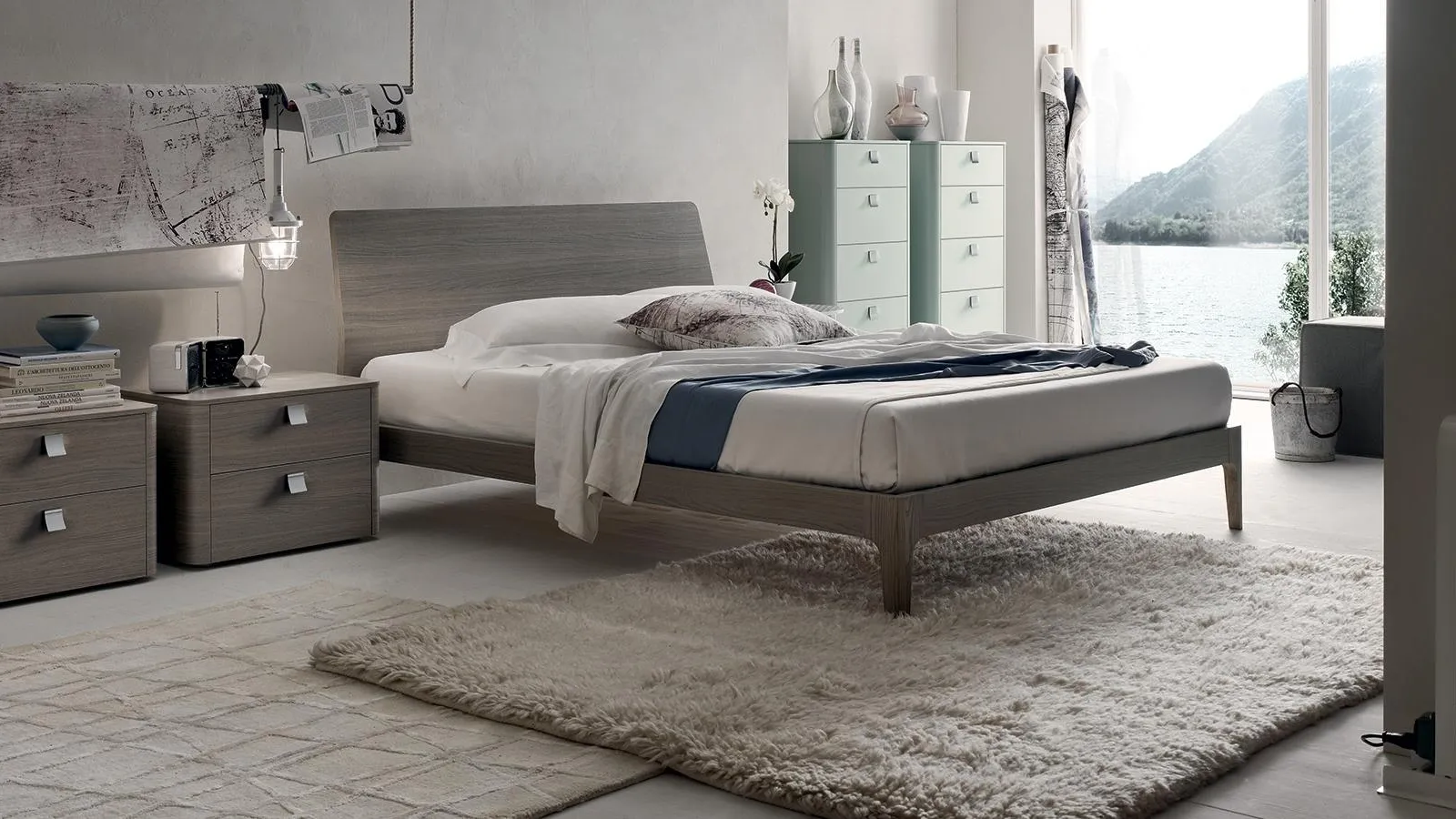 Letto matrimoniale con testiera Smart di Maronese Acf