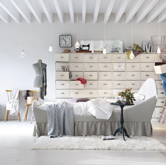 Letto moderno con testiera Lullaby Chic di Noctis