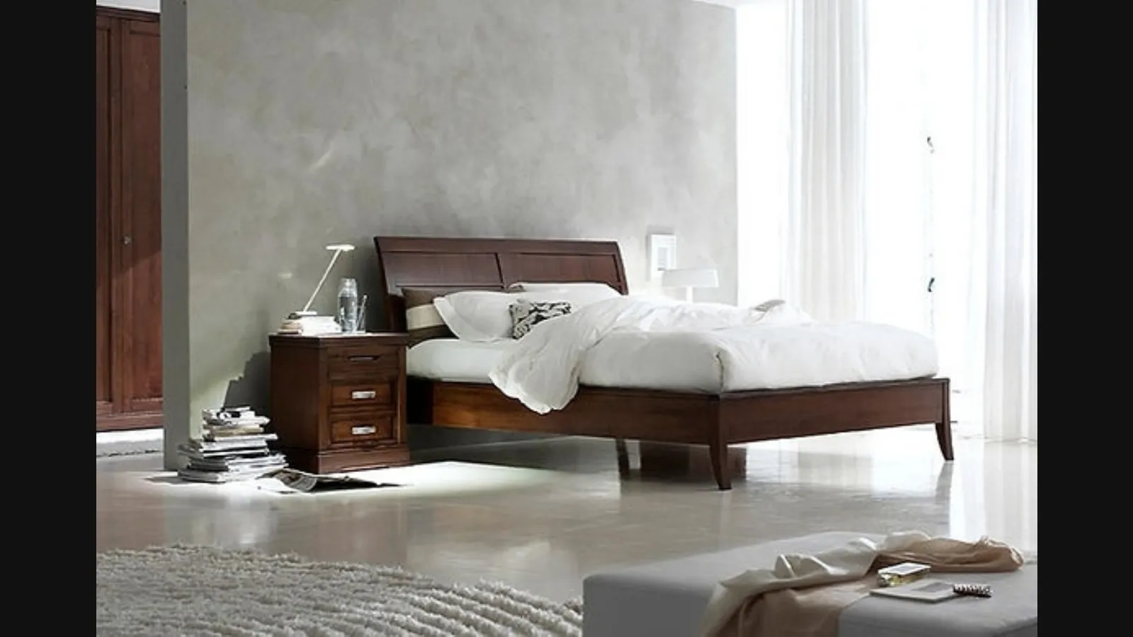 Letto in legno con testiera Virgo di Fasolin